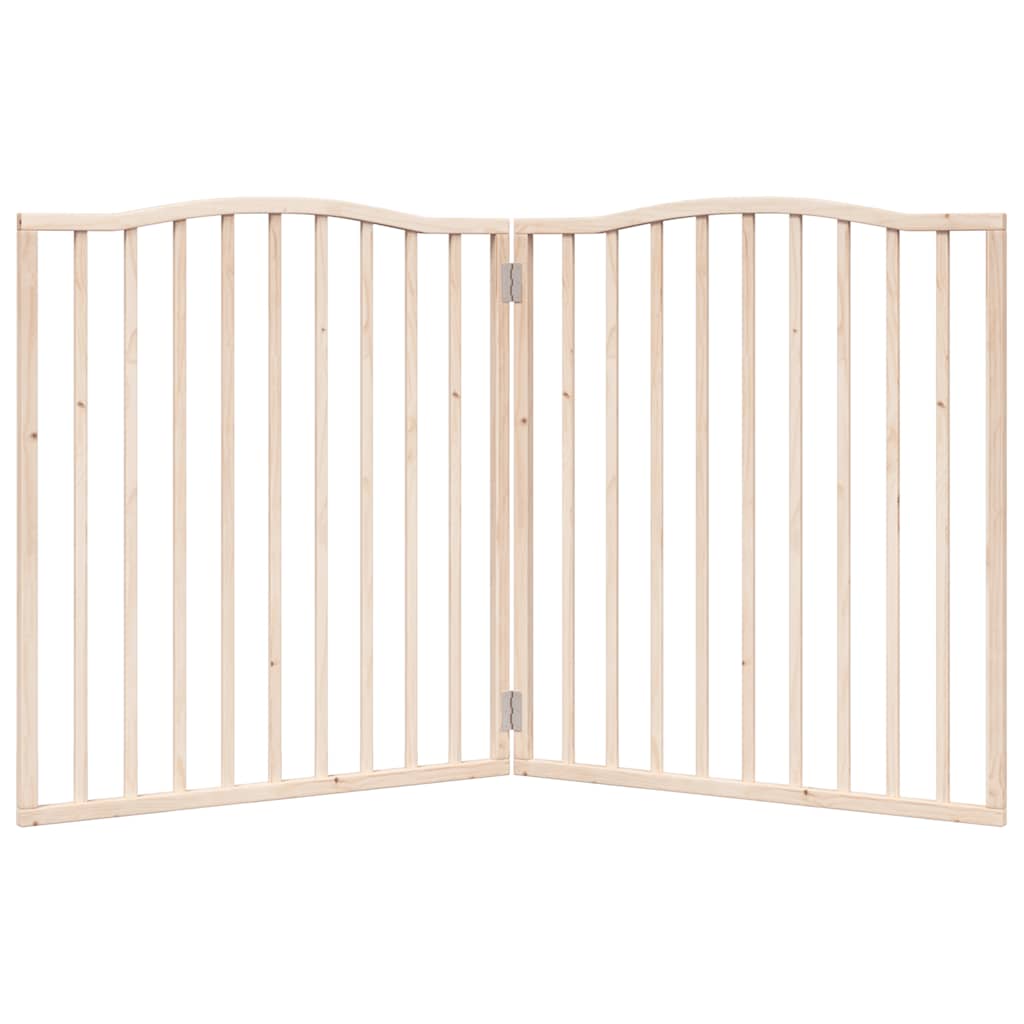 vidaXL Dog Gate Foldable 2 Panels 160 cm Poplar Wood 4