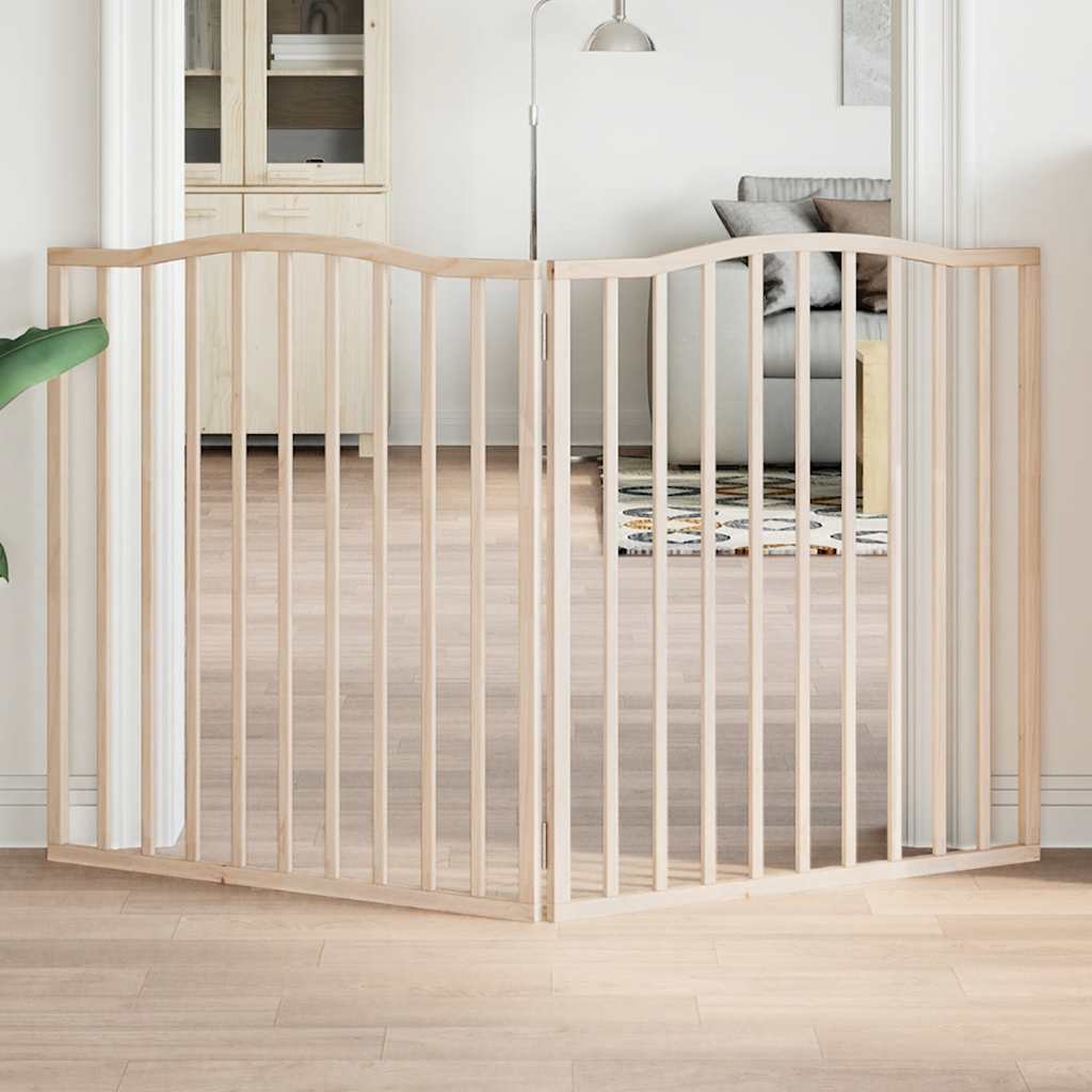 vidaXL Dog Gate Foldable 2 Panels 160 cm Poplar Wood 1