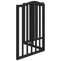 vidaXL Dog Gate Foldable 3 Panels Black 150 cm Poplar Wood 5