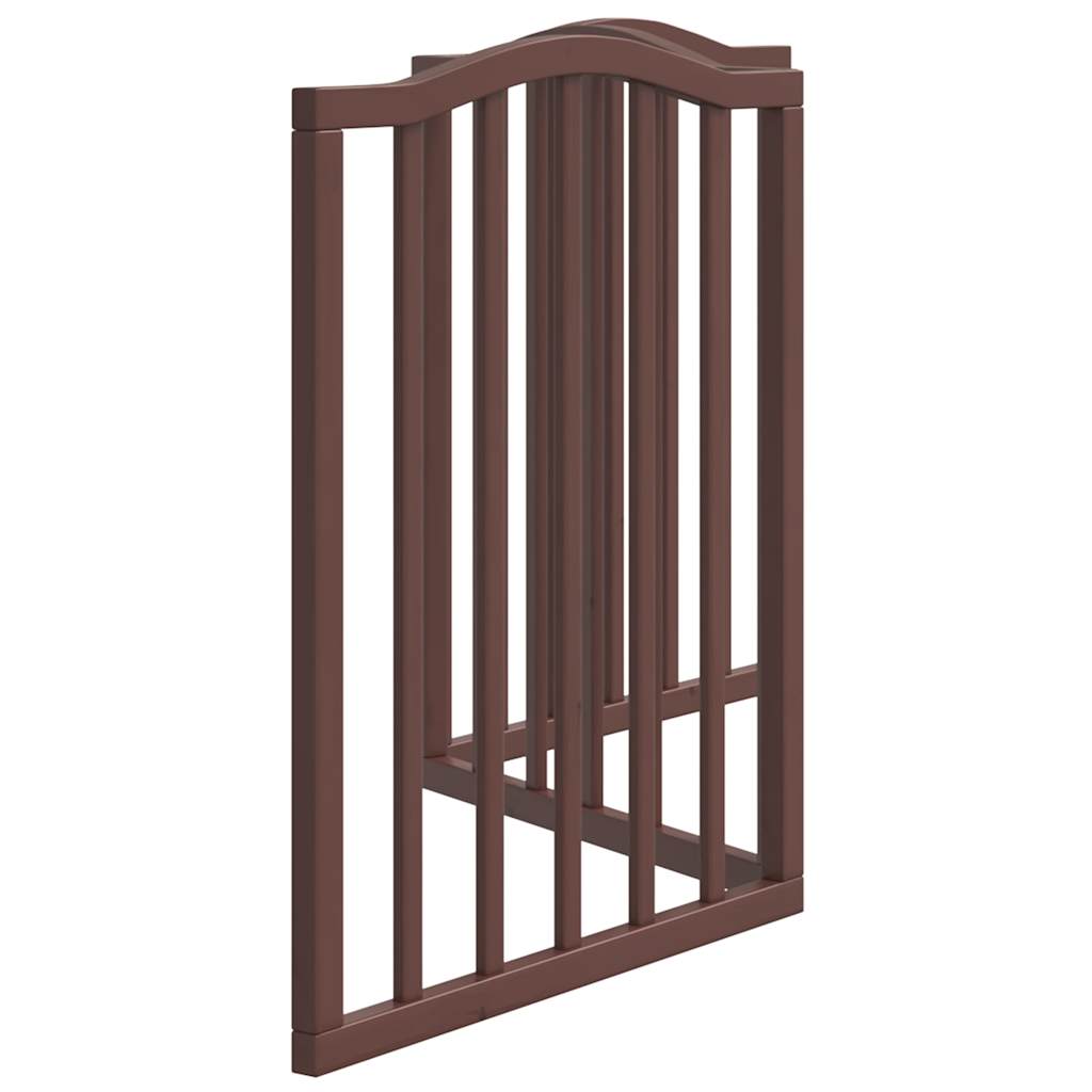 vidaXL Dog Gate Foldable 3 Panels Brown Oak 150 cm Poplar Wood 6