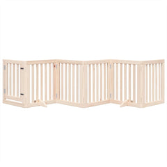 vidaXL Dog Gate with Door Foldable 6 Panels 300 cm Poplar Wood 3