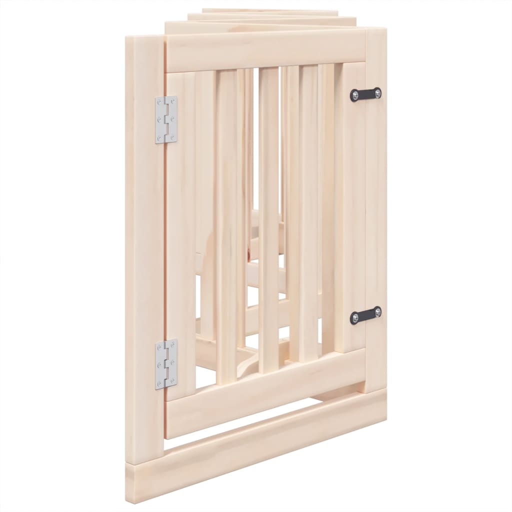 vidaXL Dog Gate with Door Foldable 6 Panels 300 cm Poplar Wood 5