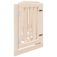 vidaXL Dog Gate with Door Foldable 6 Panels 300 cm Poplar Wood 5