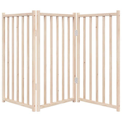 vidaXL Dog Gate Foldable 3 Panels 150 cm Solid Wood Fir 4
