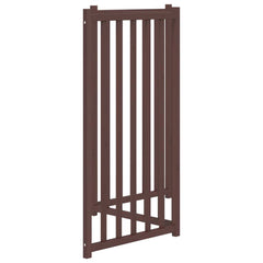 vidaXL Dog Gate Foldable 3 Panels Brown Oak 150 cm Solid Wood Fir 5