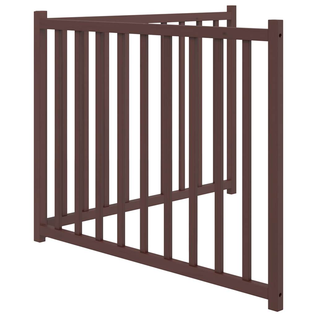 vidaXL Dog Gate Foldable 2 Panels Brown Oak 160 cm Solid Wood Fir 5