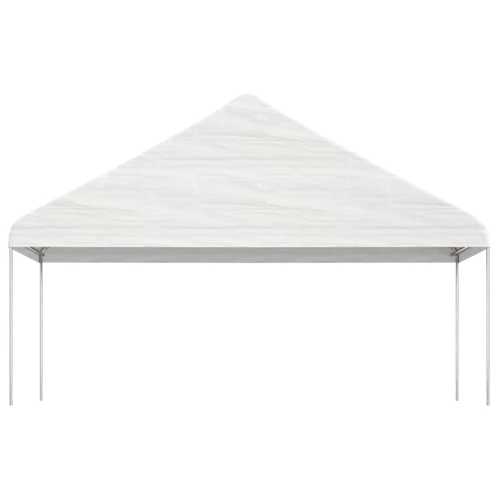 Gazebo with Roof White Polyethylene 5.88 m 2.23 m