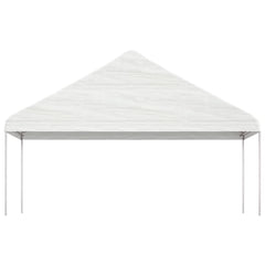 Gazebo with Roof White Polyethylene 5.88 m 2.23 m