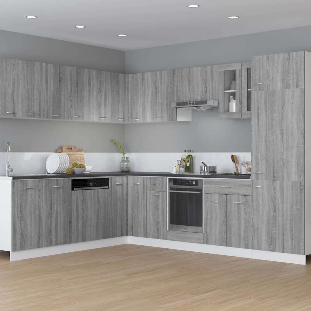 vidaXL Hanging Cabinet Lyon Grey Sonoma 29.5x31x60 cm Engineered Wood 3