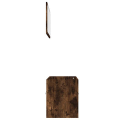 vidaXL 2 Piece Bathroom Furniture Set Smoked Oak Engineered Wood 6