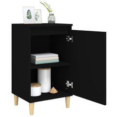 vidaXL Bedside Cabinets 2 pcs Black 40x35x70 cm Engineered Wood 4