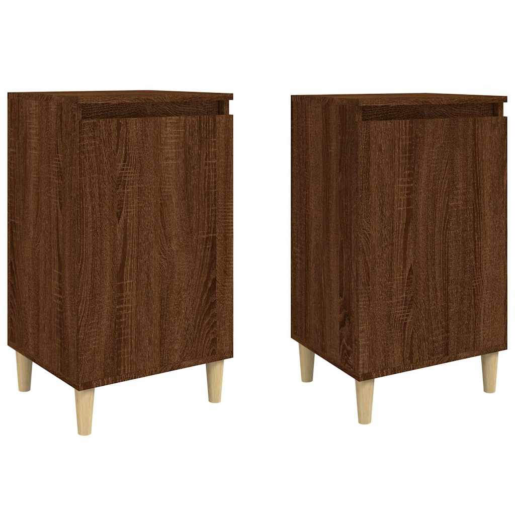 vidaXL Bedside Cabinets 2 pcs Brown Oak 40x35x70 cm Engineered Wood 2