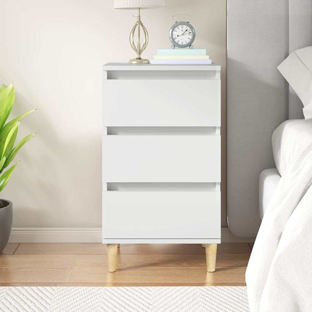 Bedside Cabinet 40x35x70 cm Engineered Wood White
