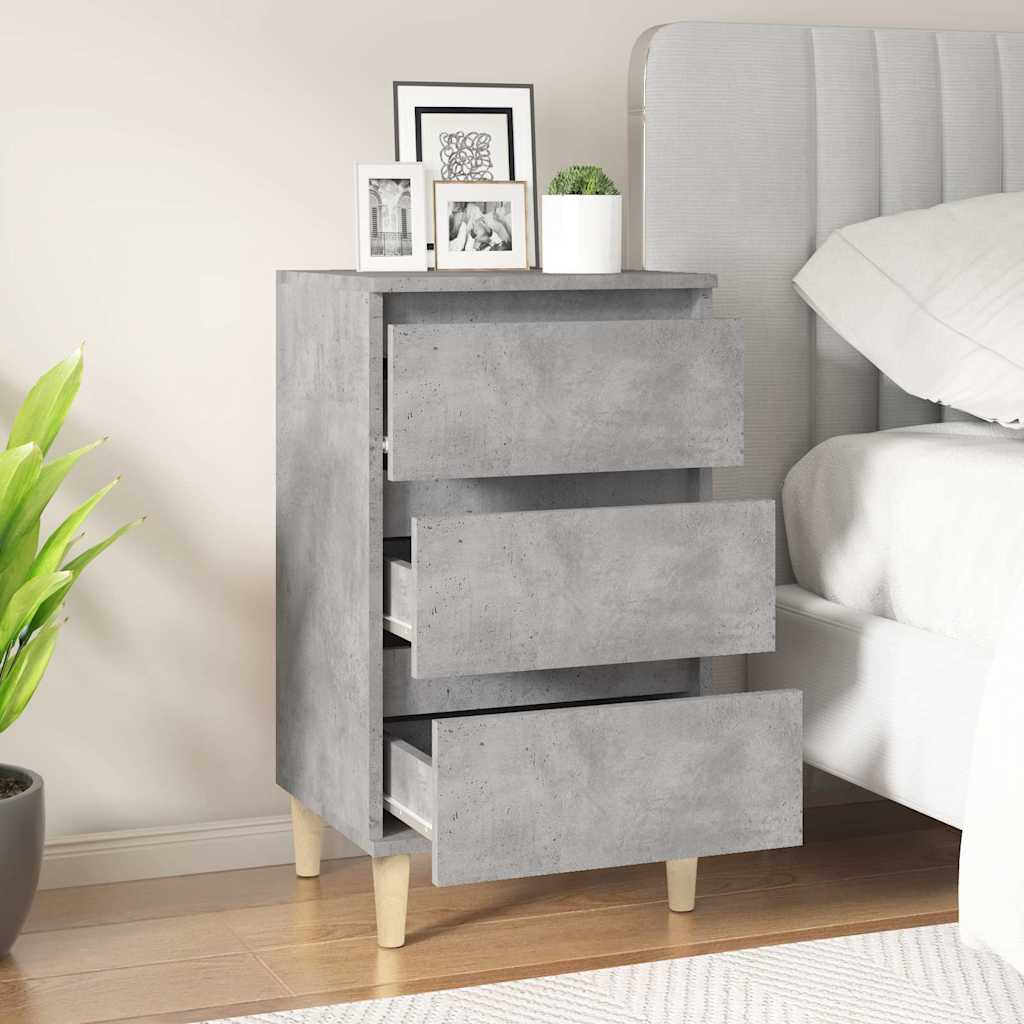 Bedside Cabinet 40x35x70 cm Engineered Wood Concrete grey