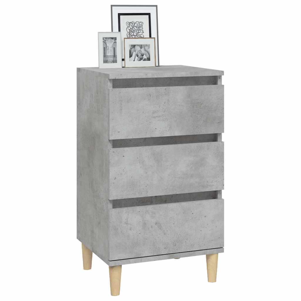 vidaXL Bedside Cabinet Concrete Grey 40x35x70 cm Engineered Wood 4