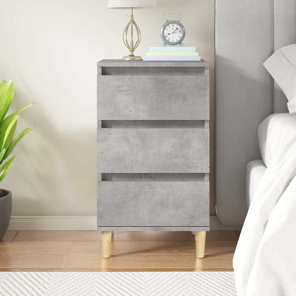 vidaXL Bedside Cabinet Concrete Grey 40x35x70 cm Engineered Wood 1