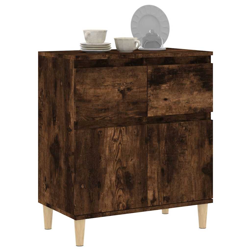 vidaXL Sideboard Smoked Oak 60x35x70 cm Engineered Wood 4