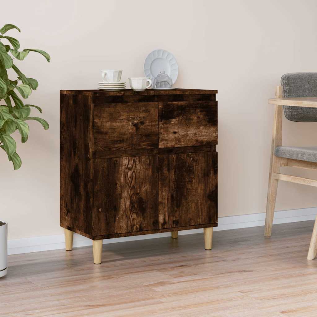 vidaXL Sideboard Smoked Oak 60x35x70 cm Engineered Wood 1