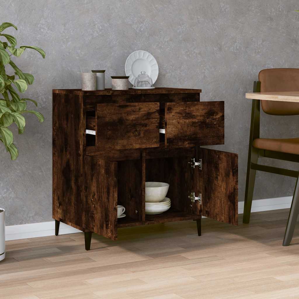 vidaXL Sideboard Smoked Oak 60x35x70 cm Engineered Wood 3