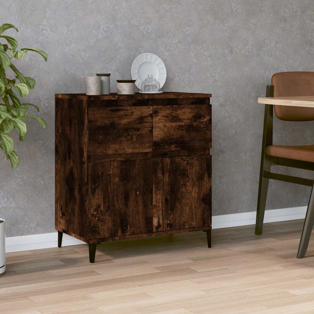 vidaXL Sideboard Smoked Oak 60x35x70 cm Engineered Wood 1