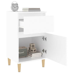 vidaXL Bedside Cabinet White 40x35x70 cm 5
