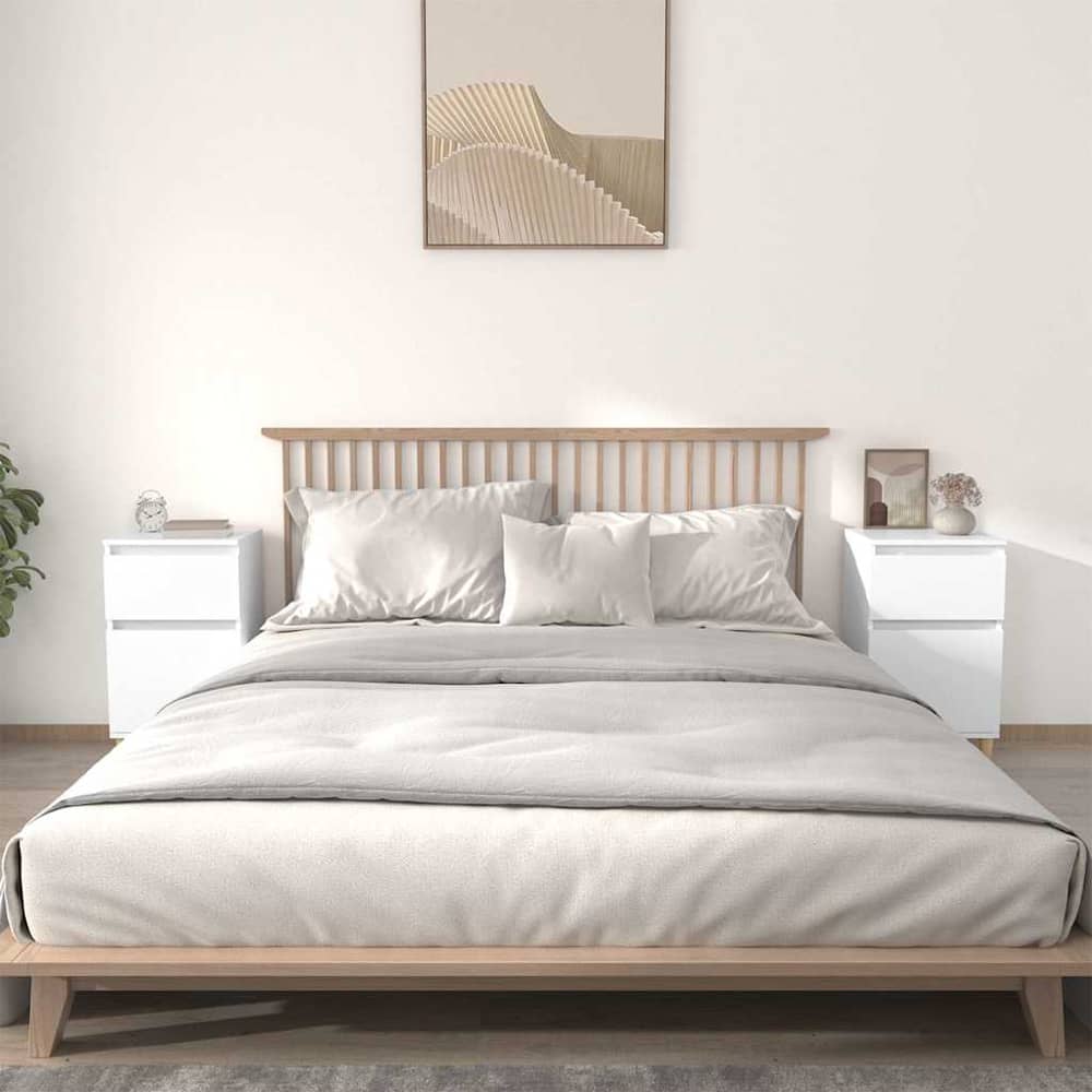 Bedside Cabinets 40x35x70 cm 2 pcs White