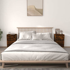Bedside Cabinets 40x35x70 cm 2 pcs Smoked oak