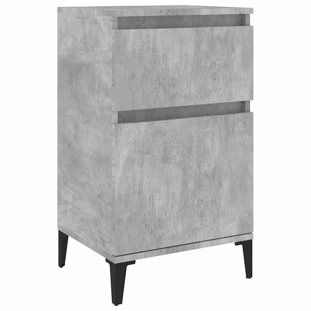 vidaXL Bedside Cabinet Concrete Grey 40x35x70 cm 2