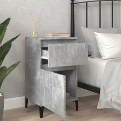 vidaXL Bedside Cabinet Concrete Grey 40x35x70 cm 3