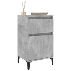 vidaXL Bedside Cabinet Concrete Grey 40x35x70 cm 4