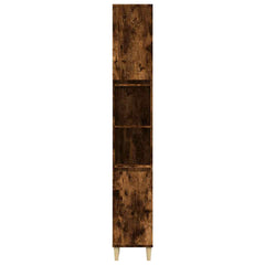 vidaXL Bathroom Cabinet | Smoked Oak | Engineered Wood and Solid Eucalyptus Wood 6