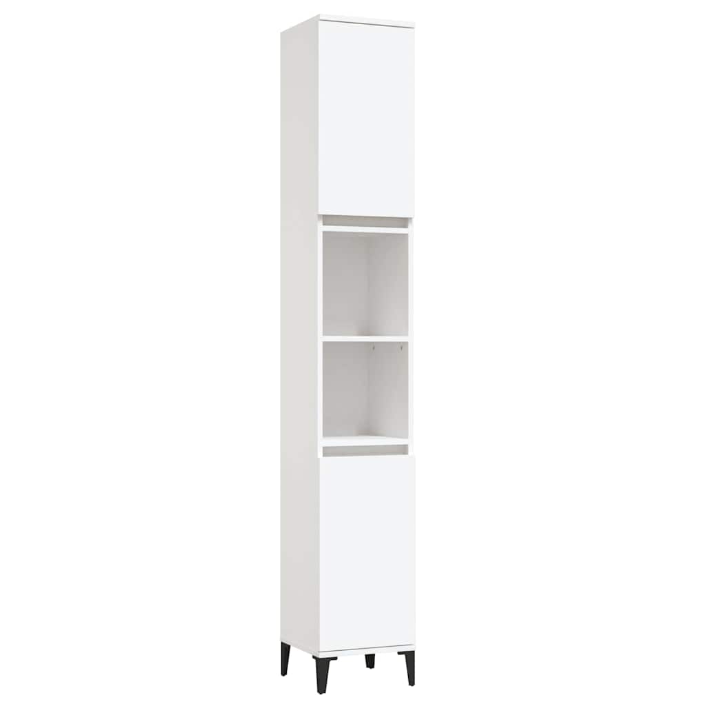 Bathroom Cabinet 30x30x190 cm Engineered Wood White