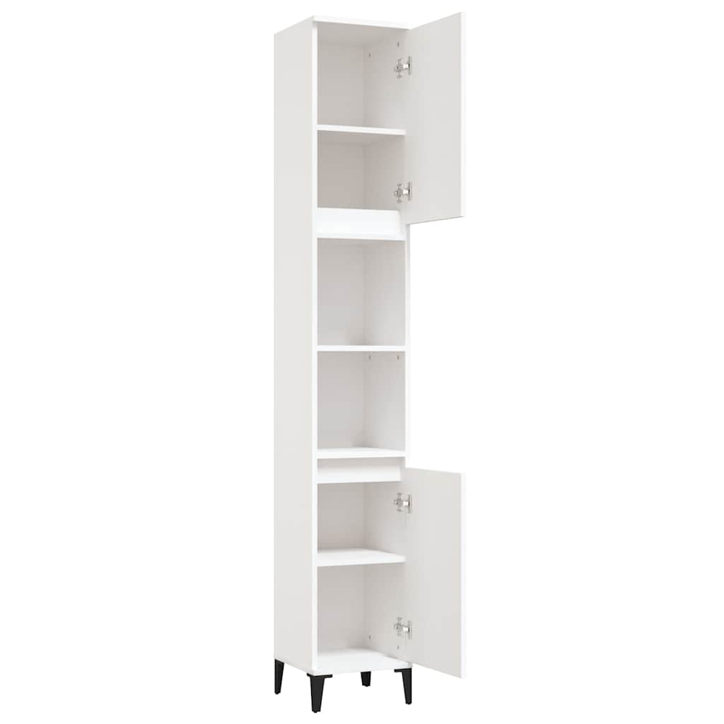 Bathroom Cabinet 30x30x190 cm Engineered Wood White