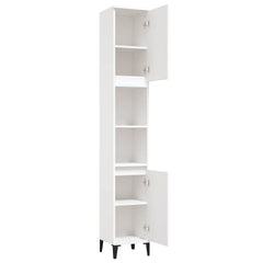 Bathroom Cabinet 30x30x190 cm Engineered Wood White