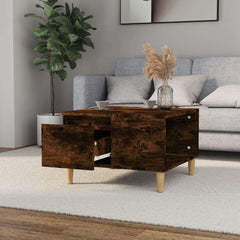 vidaXL Coffee Table Smoked Oak 55x55x36.5 cm Engineered Wood 3