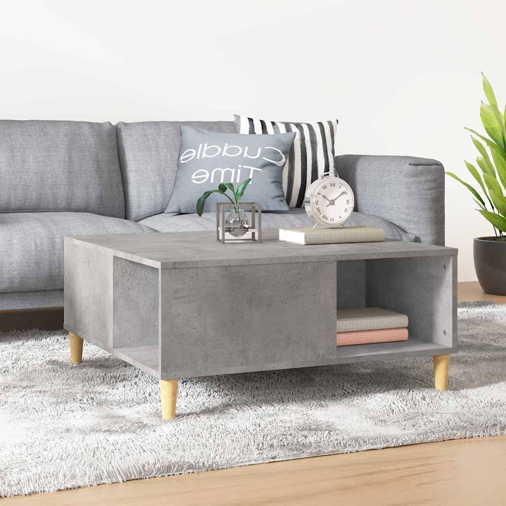 vidaXL Coffee Table Concrete Grey 80x80x36.5 cm Engineered Wood 1