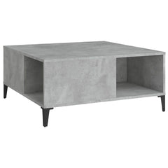 vidaXL Coffee Table Concrete Grey 80x80x36.5 cm Engineered Wood 2