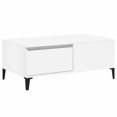 vidaXL Coffee Table White 90x50x36,5 cm Engineered Wood 2