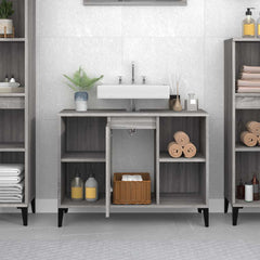 vidaXL Sink Cabinet | Grey Sonoma | Wooden Structure | Medium Size 3