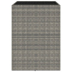 Bar Table with Glass Top Poly Rattan Grey 105 x 80 x 110 cm