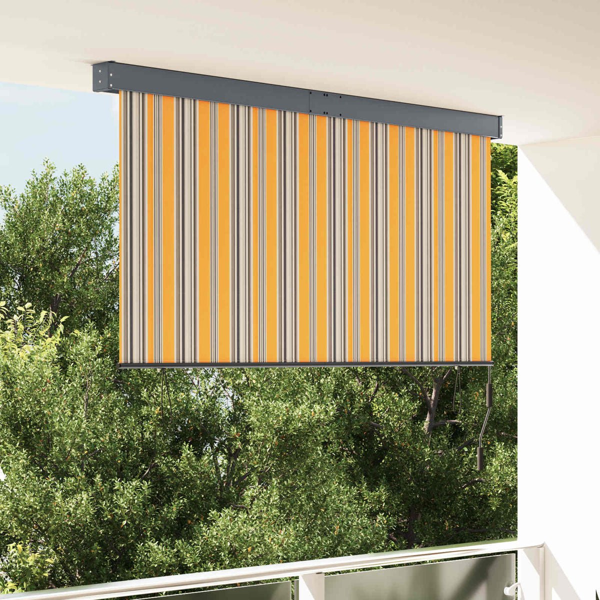 Roller Blind Fabric and Aluminum in Yellow and Blue