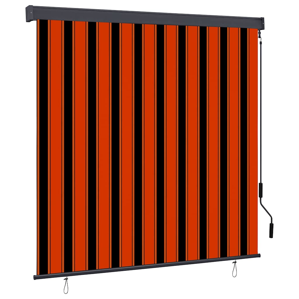 vidaXL Roller Blind Orange and Brown 180 x 250 cm Fabric and Aluminum 1