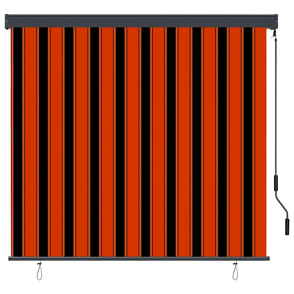 vidaXL Roller Blind Orange and Brown 180 x 250 cm Fabric and Aluminum 2