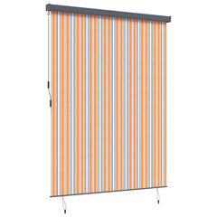 vidaXL Roller Blind Yellow and Blue 200 x 250 cm Fabric and Aluminum 3