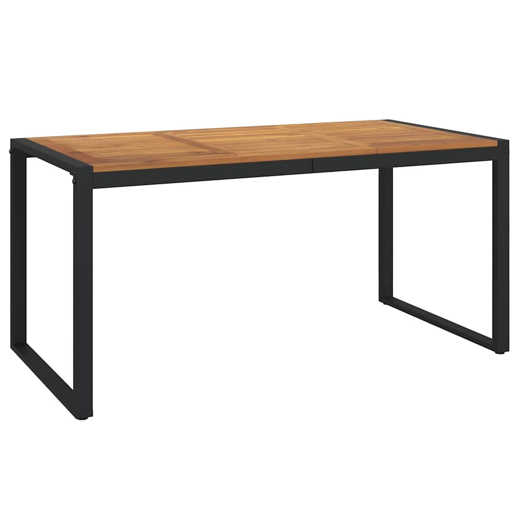 vidaXL Garden Table with U-shaped Legs 160x80x75 cm Solid Wood Acacia 2