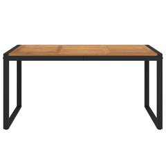 vidaXL Garden Table with U-shaped Legs 160x80x75 cm Solid Wood Acacia 3