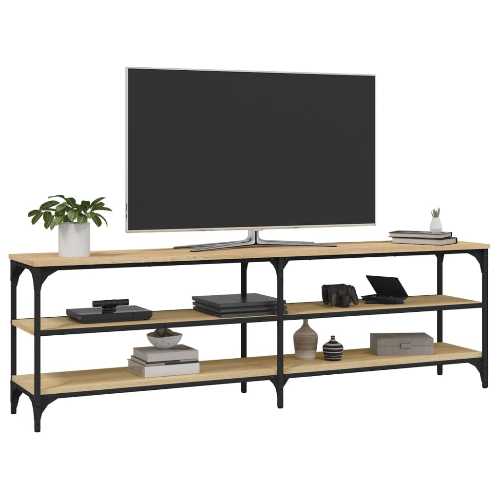 vidaXL TV Cabinet Sonoma Oak 160x30x50 cm Engineered Wood 4