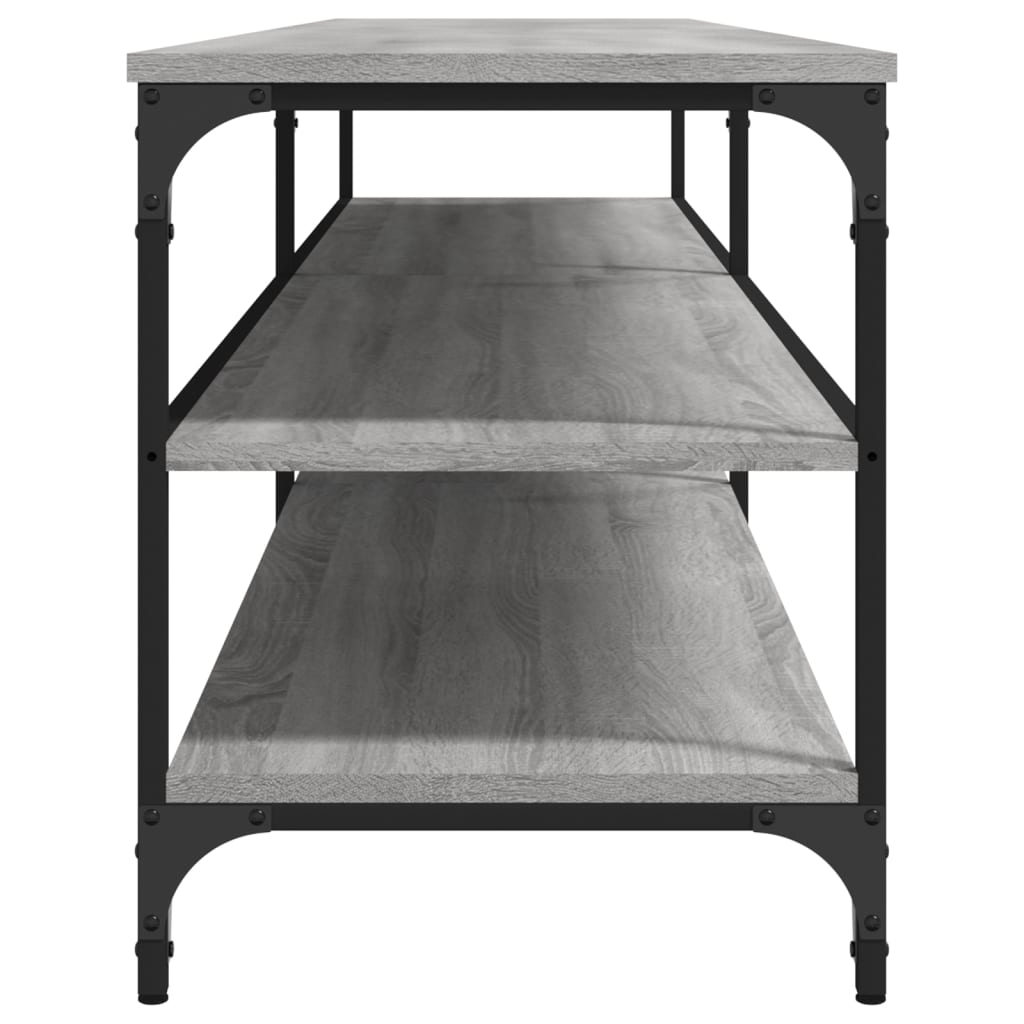 vidaXL TV Cabinet Grey Sonoma 200x30x50 cm Engineered Wood and Metal 6