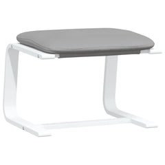 vidaXL Footstool Light Grey 51x41x40 cm Fabric 2
