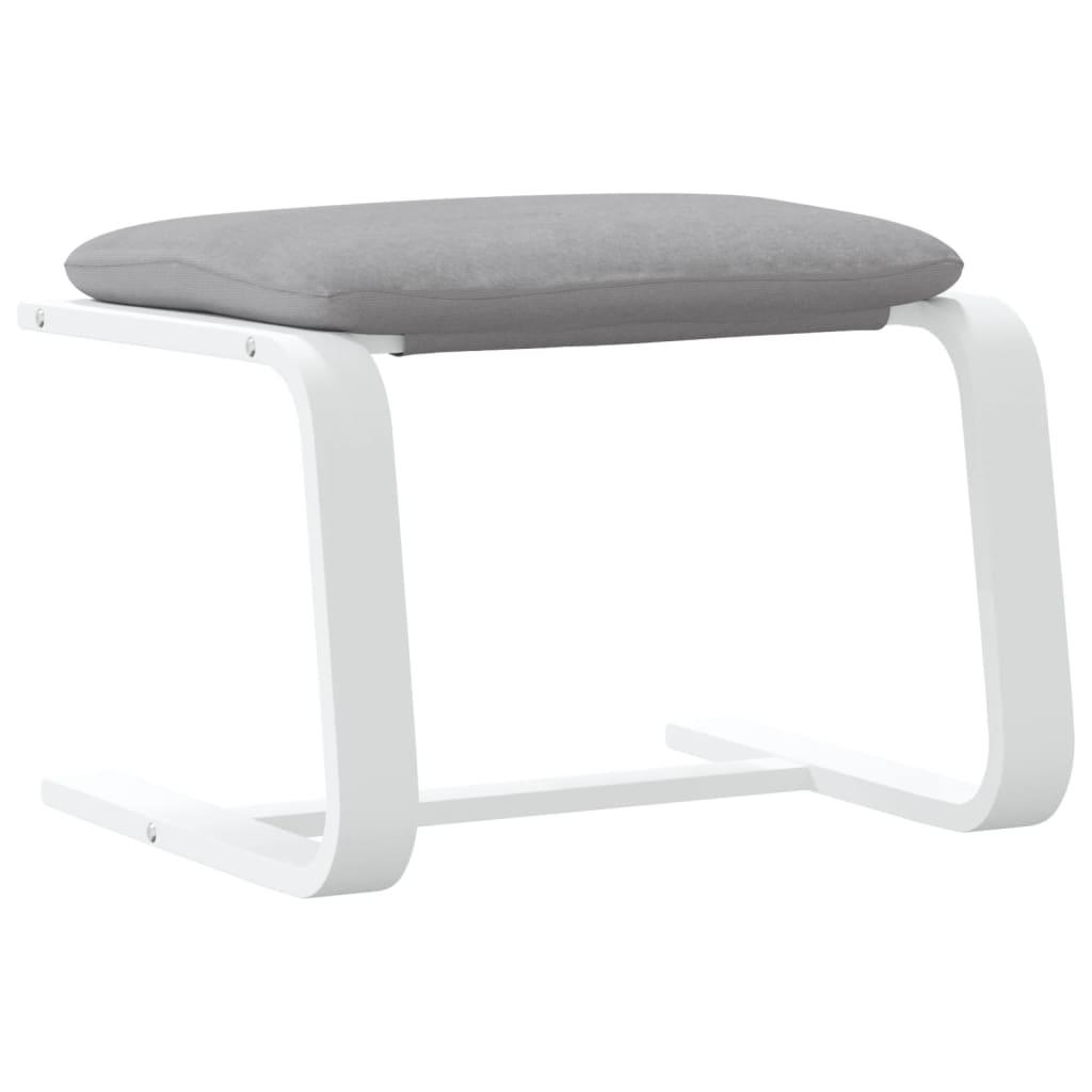 vidaXL Footstool Light Grey 51x41x40 cm Fabric 6